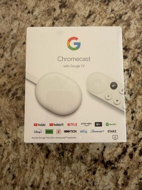 Google Chromecast with Google TV - White and Black Accent